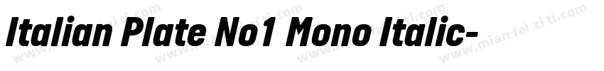 Italian Plate No1 Mono Italic字体转换